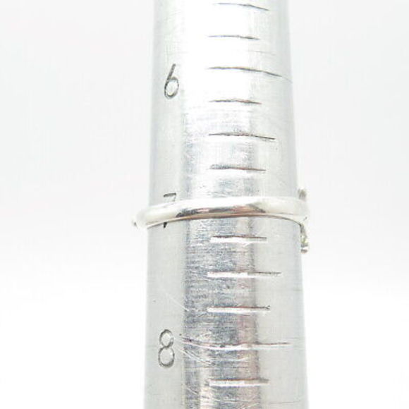 925 Sterling Silver Vintage Silver Cloud Friendly Dolphin Ring Size 7 - Picture 8 of 8